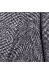 Men's Blue Wool Check Suit