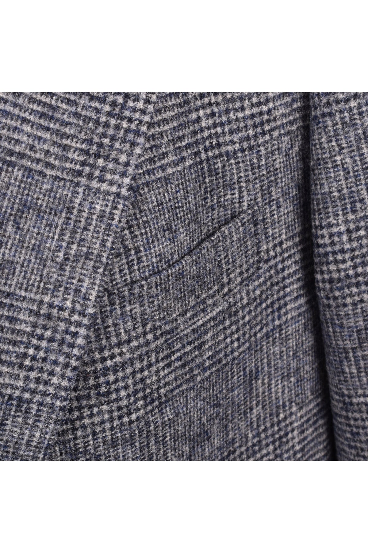 Men's Blue Wool Check Suit