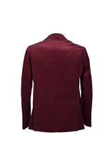 Men's Burgundy Wool Cashmere Blazer