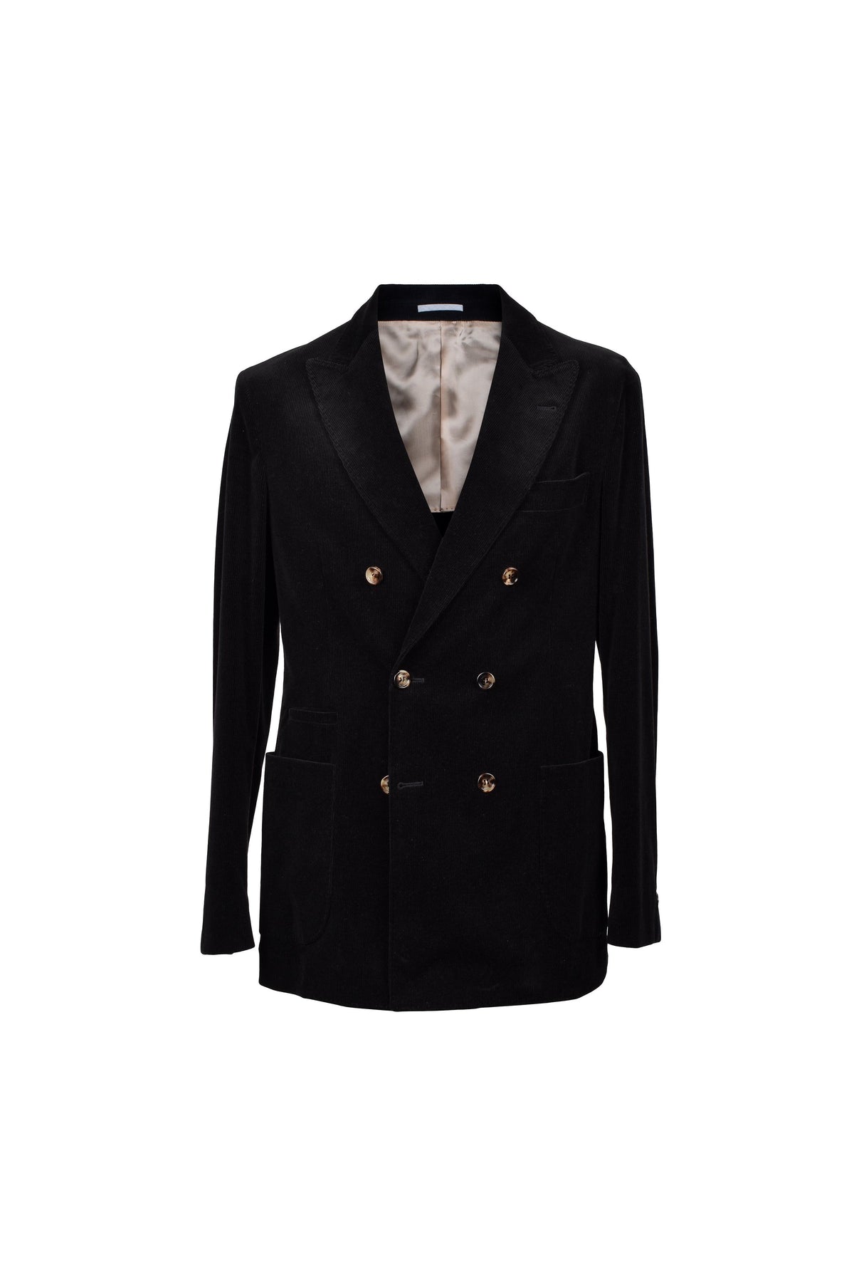 Men's Black Wool Double Breasted Suit
