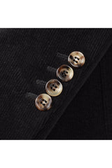 Men's Black Wool Double Breasted Suit