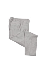 Men's Light Grey Wool Check Suit