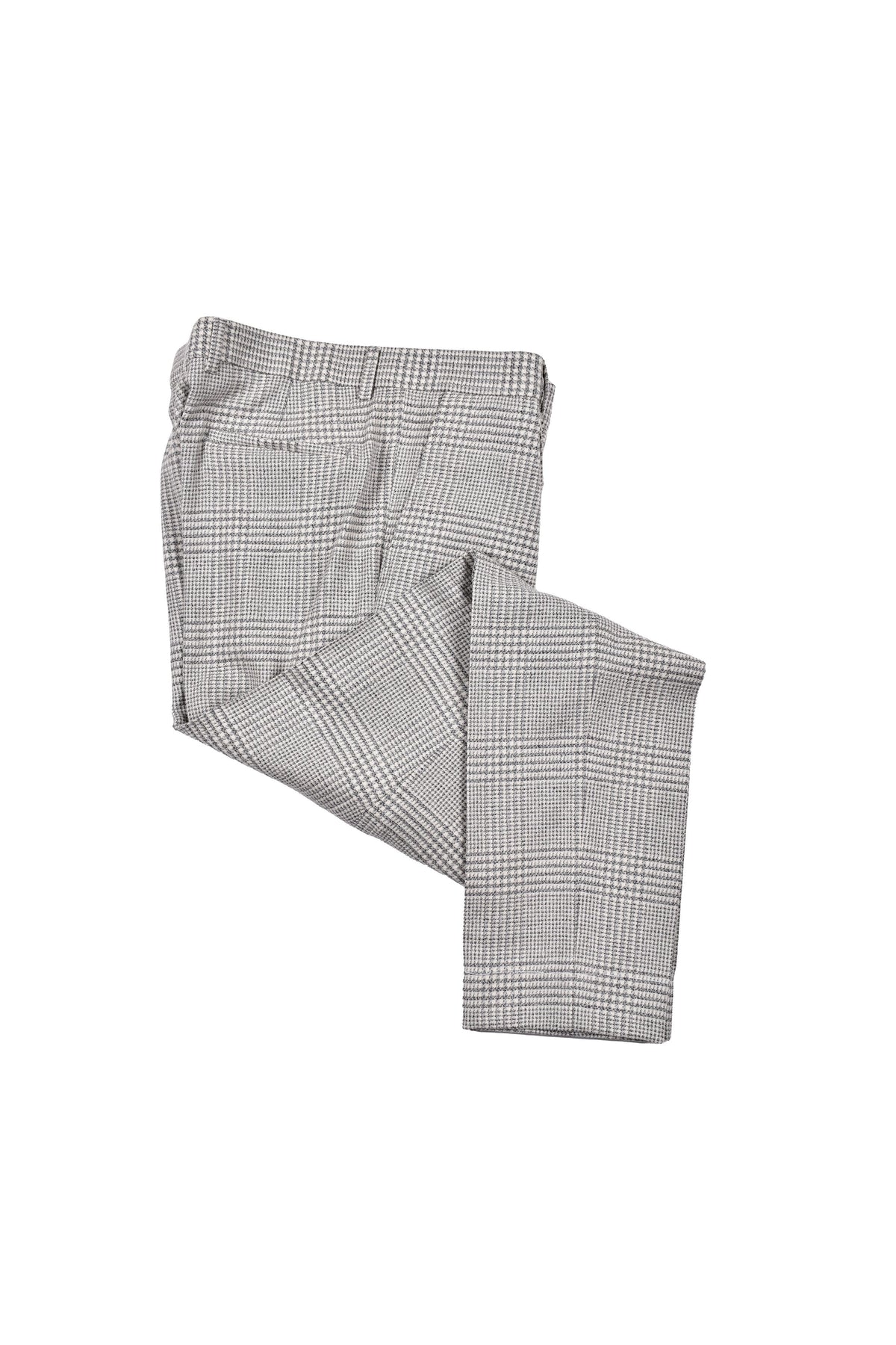 Men's Light Grey Wool Check Suit