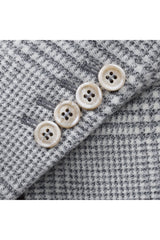 Men's Light Grey Wool Check Suit