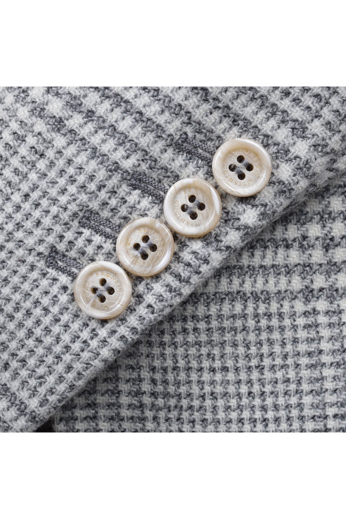 Men's Light Grey Wool Check Suit
