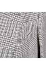 Men's Light Grey Wool Check Suit