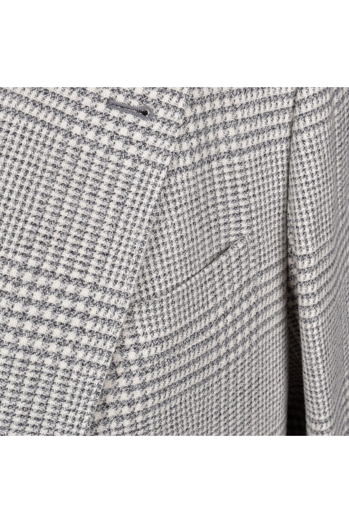 Men's Light Grey Wool Check Suit