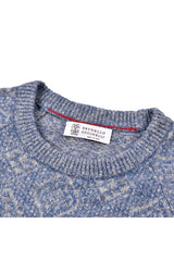 Men's Light Blue Wool Sweater