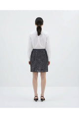 Women's Black Silk Mini Skirt