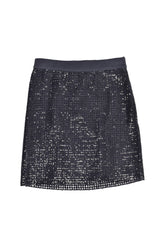 Women's Black Silk Mini Skirt