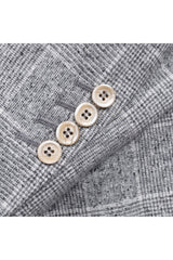 Men's Grey Wool Double Breasted Blazer