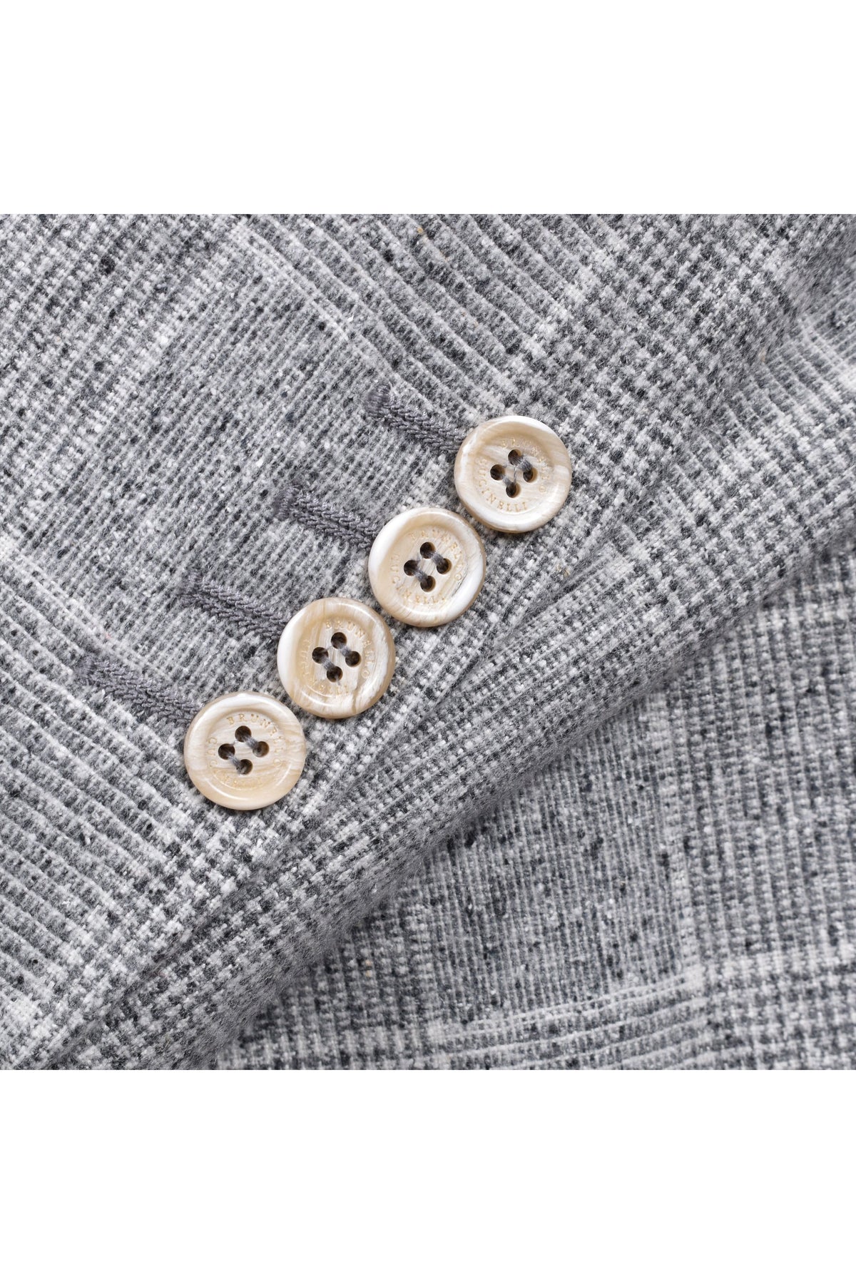 Men's Grey Wool Double Breasted Blazer