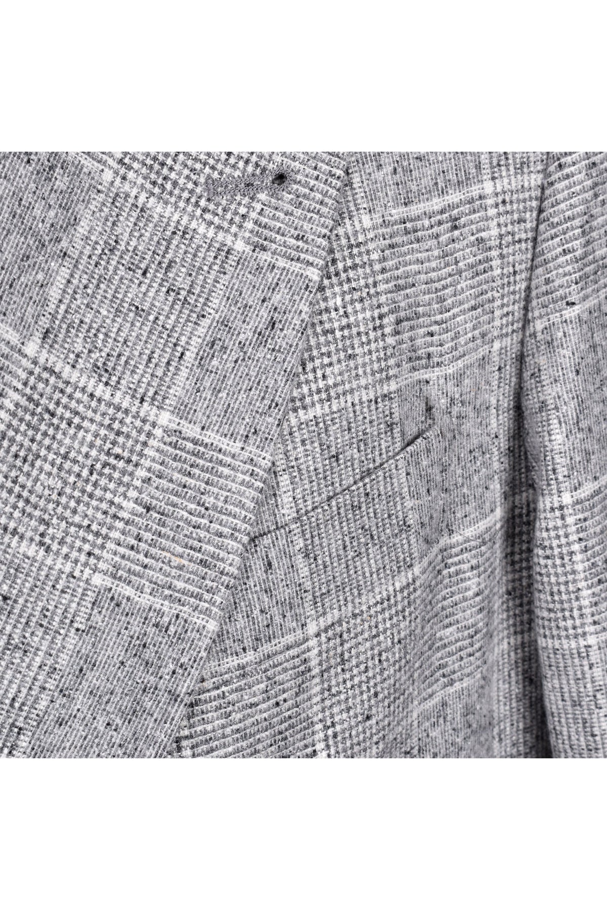 Men's Grey Wool Double Breasted Blazer