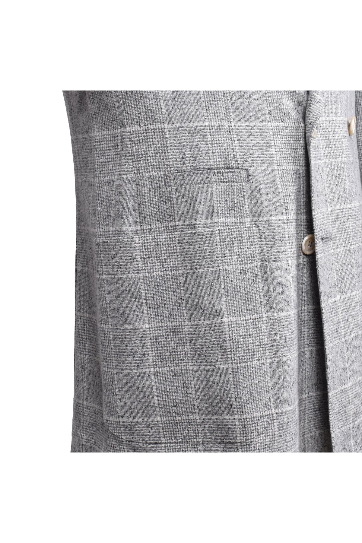 Men's Grey Wool Double Breasted Blazer