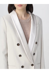 Women's Off White Double Breasted Blazer