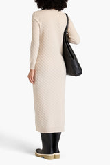Women's Beige Wool Silk Dress