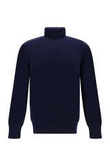 Men's Navy Cashmere Turtleneck Sweater