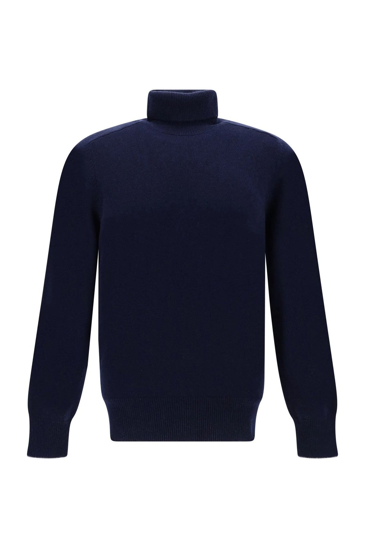 Men's Navy Cashmere Turtleneck Sweater