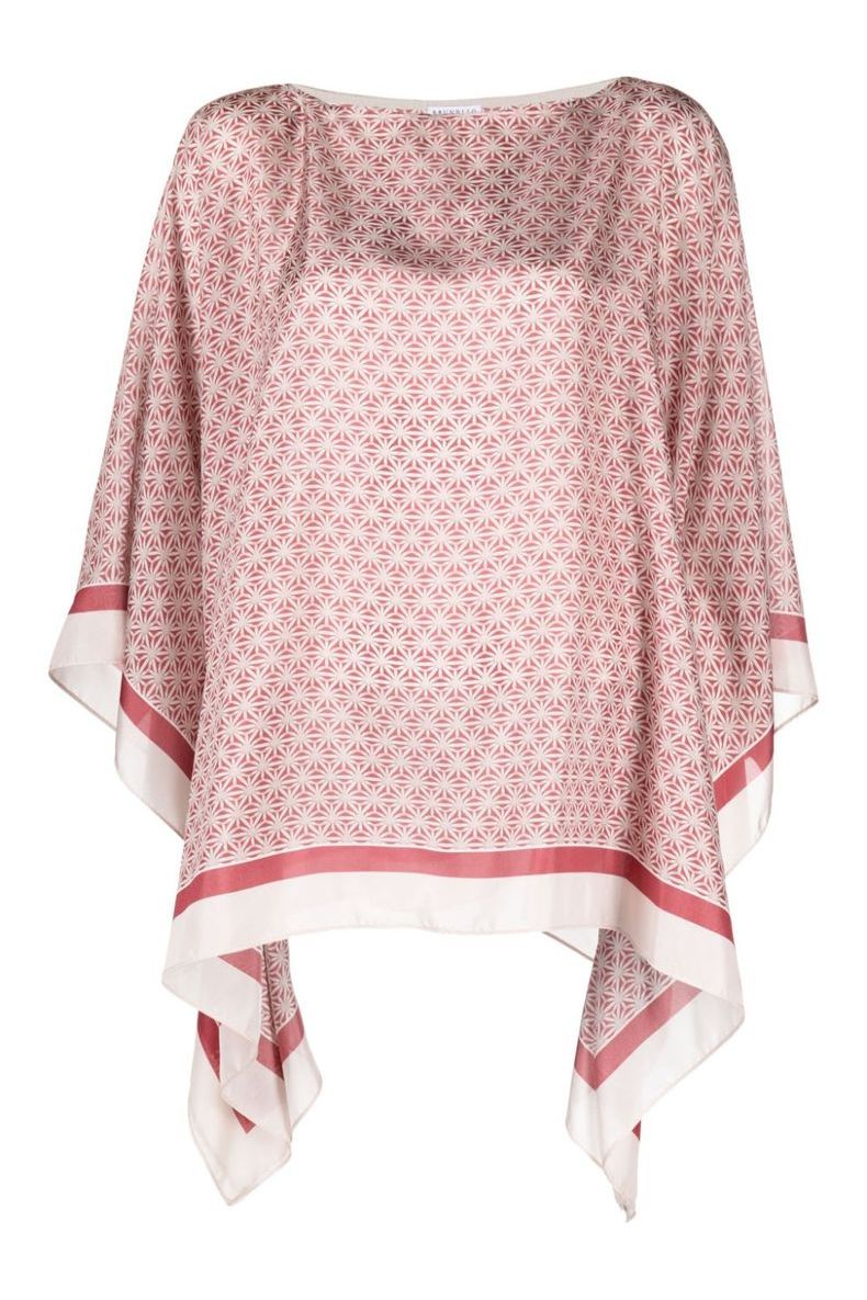Women's Red Silk Oversized Shirt