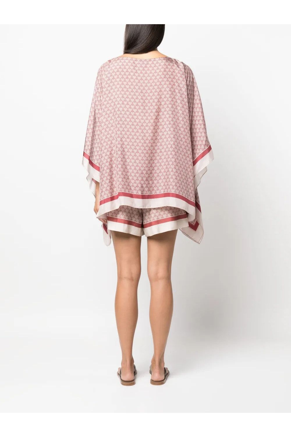 Women's Red Silk Oversized Shirt