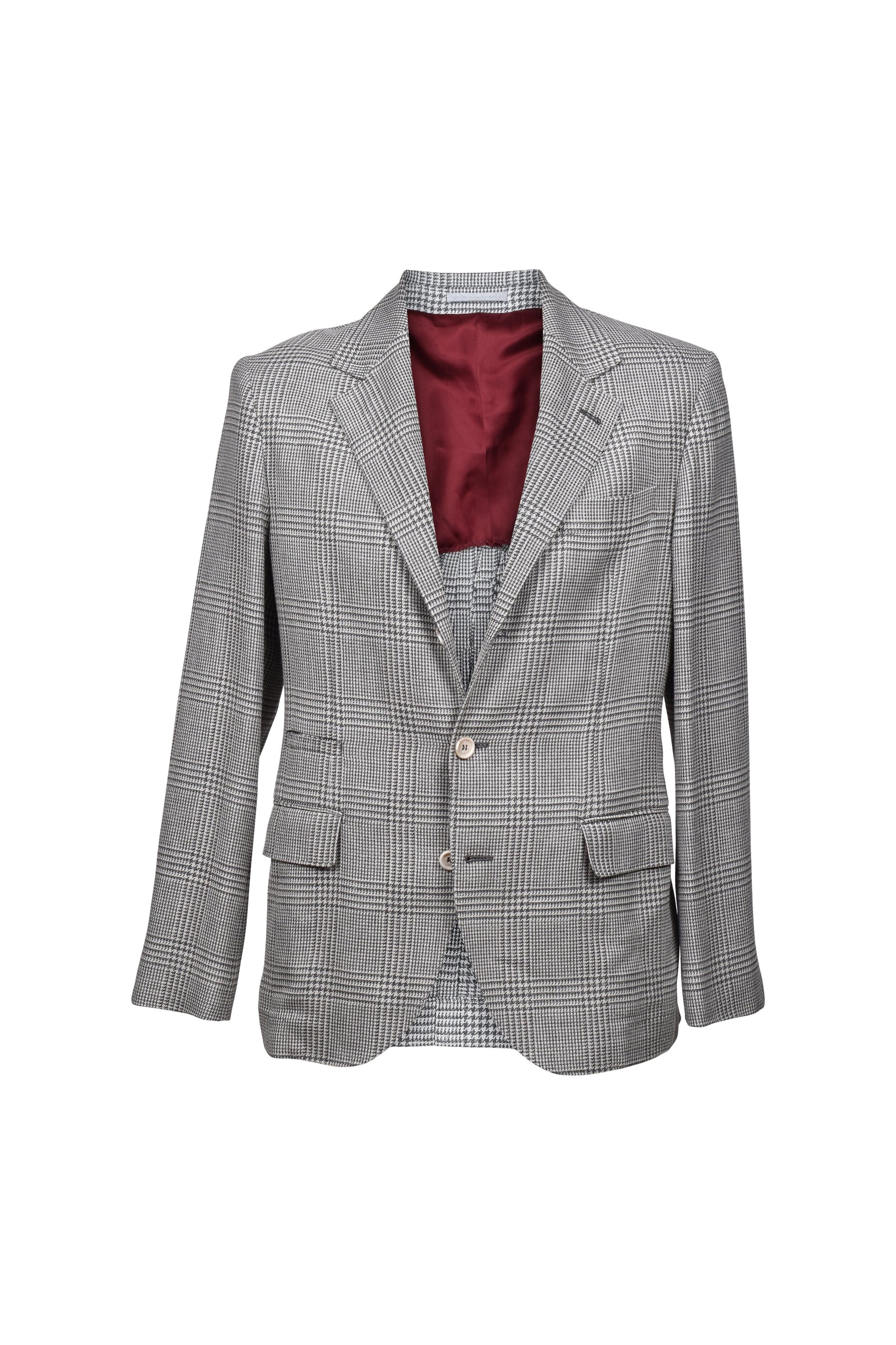 Brunello Cucinelli Men's Grey Wool Blend Blazer