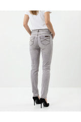 Women's Light Grey Skinny Denim Trousers