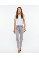 Women's Light Grey Skinny Denim Trousers