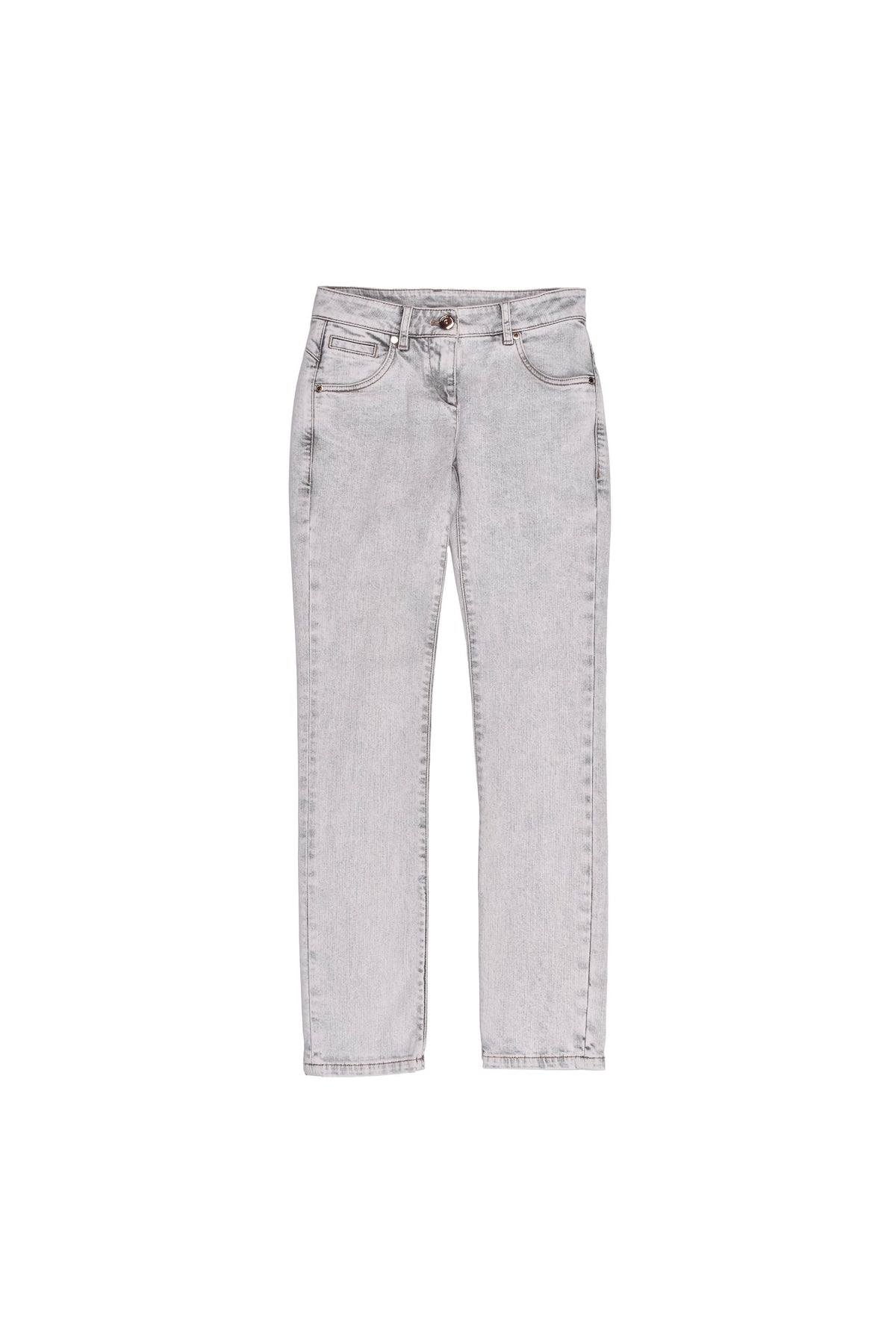 Women's Light Grey Skinny Denim Trousers