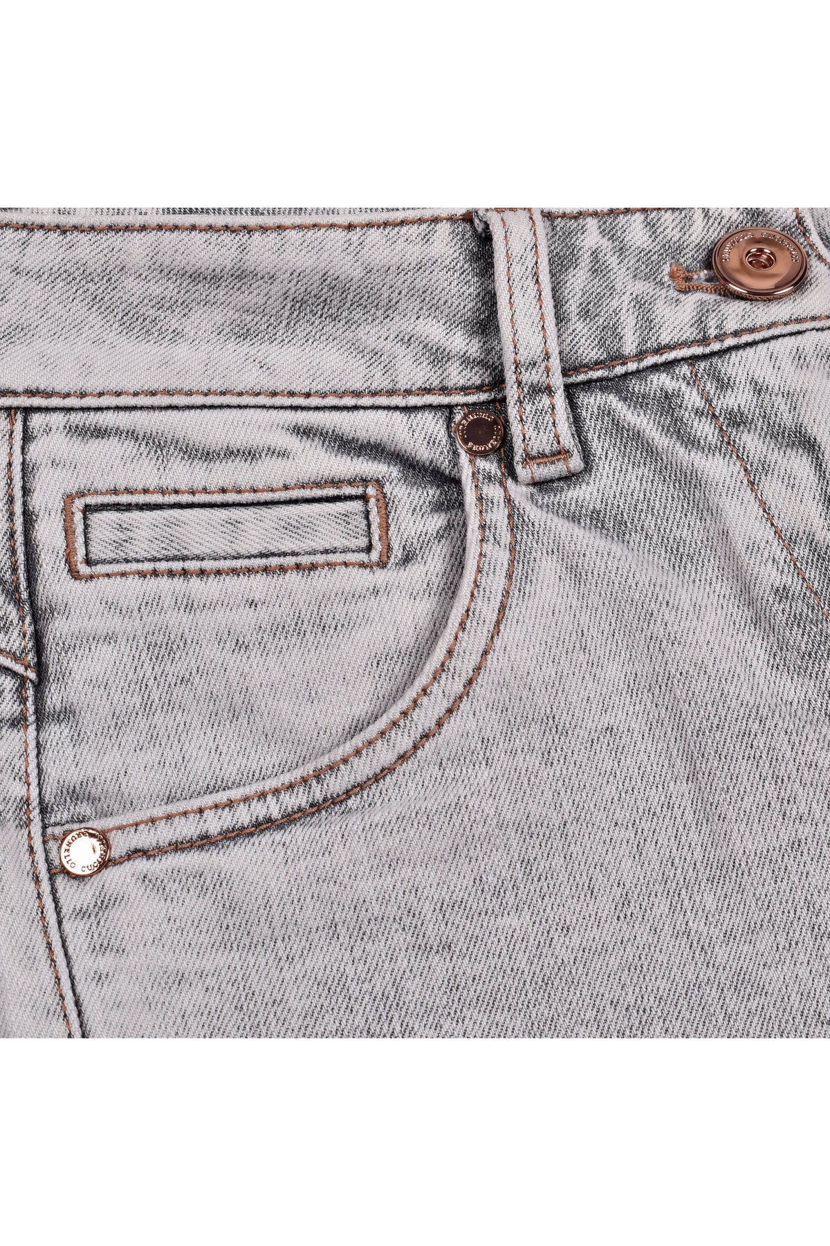 Women's Light Grey Skinny Denim Trousers