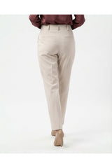Women's Light Beige Tapered Trousers