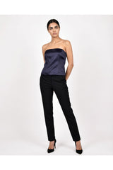 Brunello Cucinelli Women's Navy Strapless Bustier Top