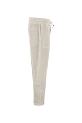 Men's Light Grey Ribbed Trousers