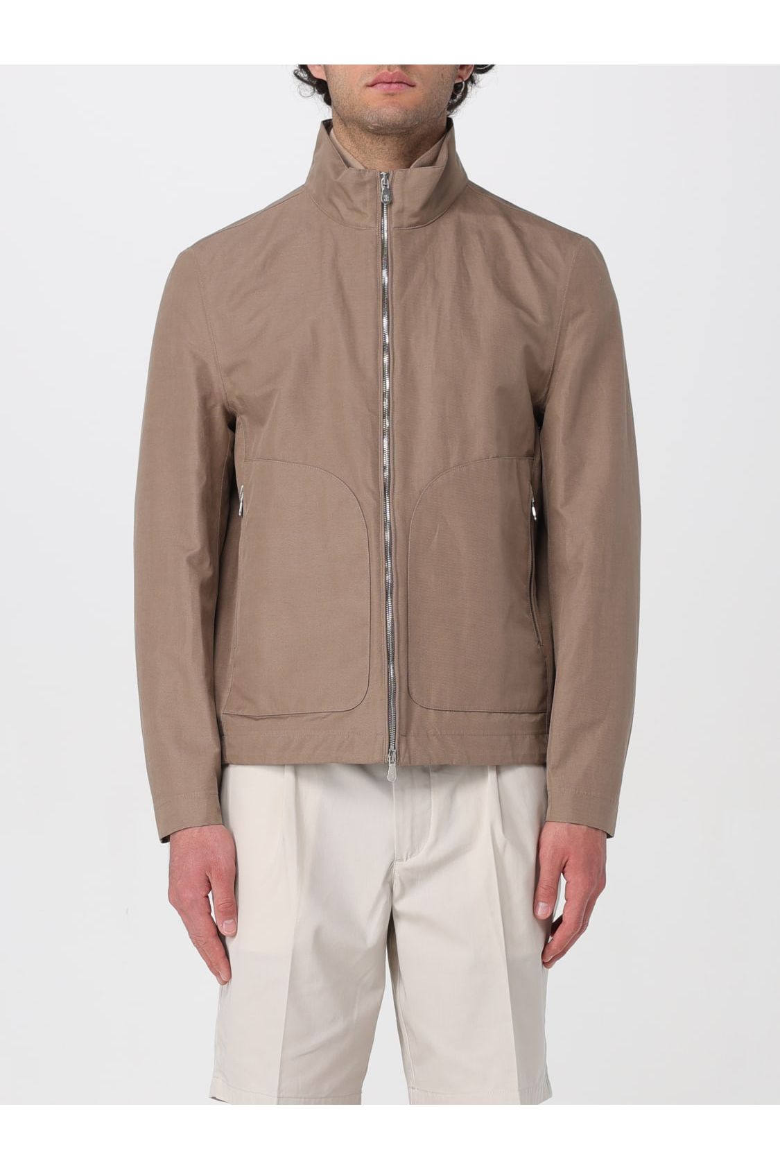 Men's Brown Linen Silk Jacket