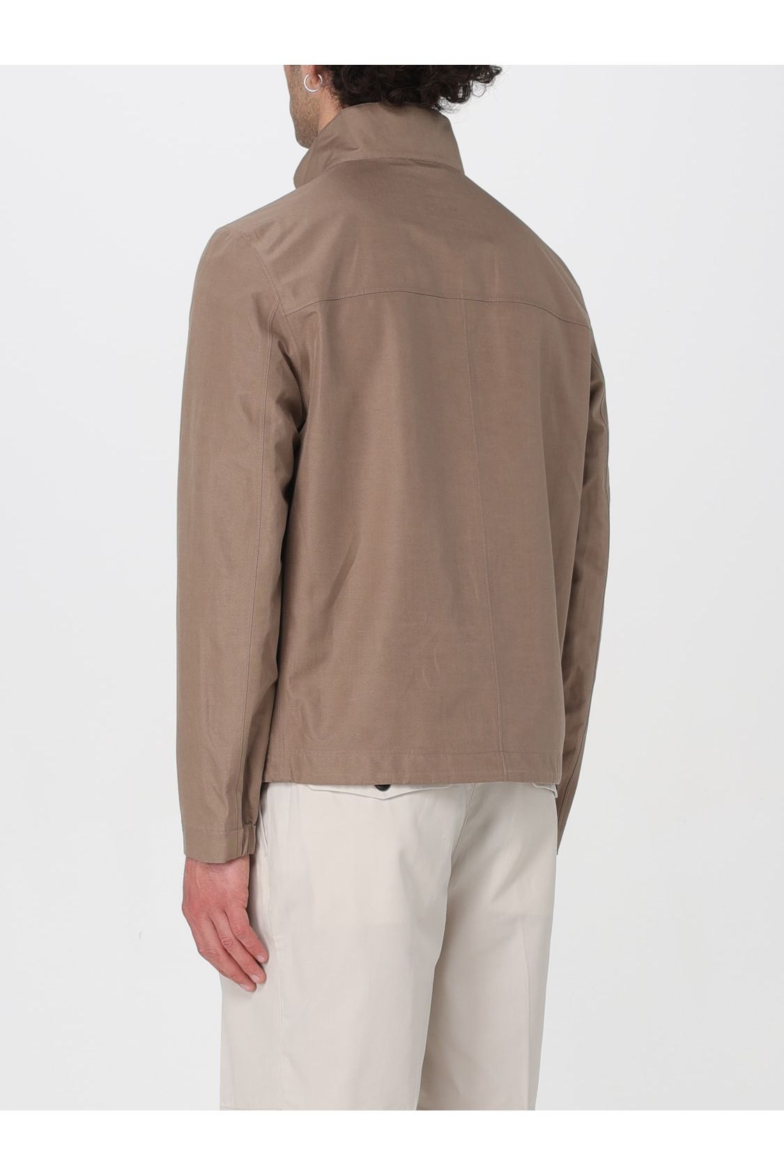 Men's Brown Linen Silk Jacket