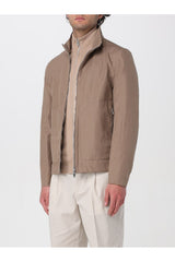 Men's Brown Linen Silk Jacket