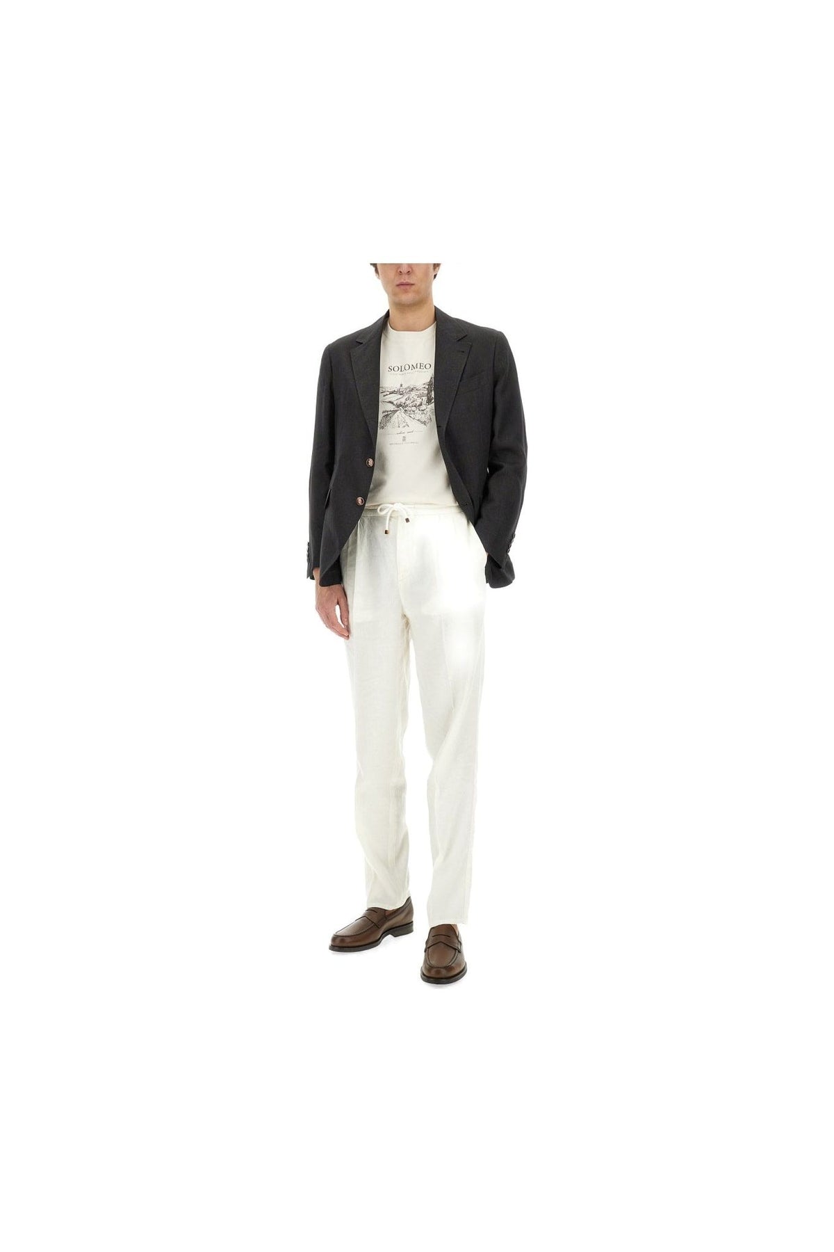 Men's Black Linen Tailored Blazer