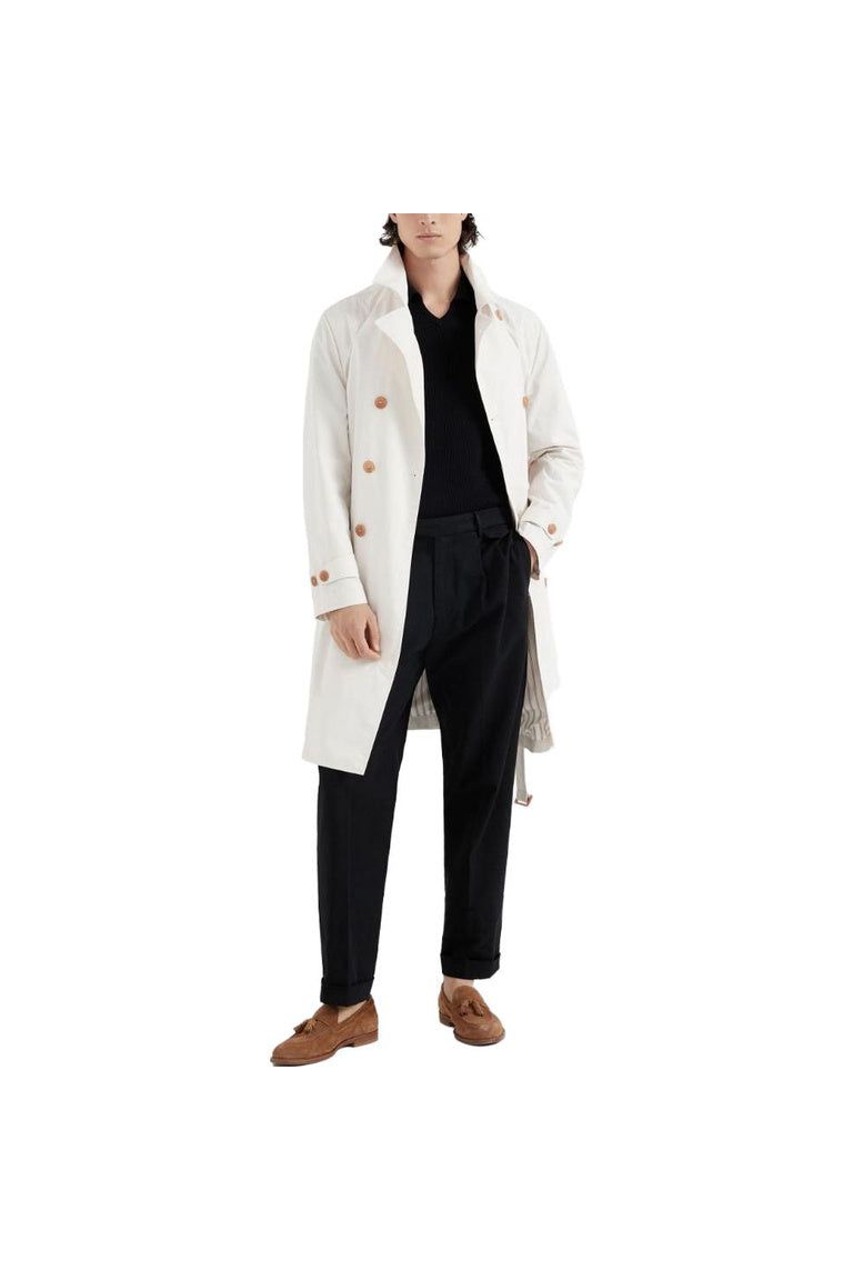 Brunello Cucinelli Men's Ivory Double Breasted Jacket