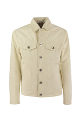 Men's Cream Tailored Cotton Jacket