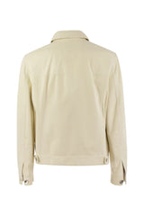 Men's Cream Tailored Cotton Jacket