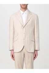 Men's Light Beige Linen Blazer