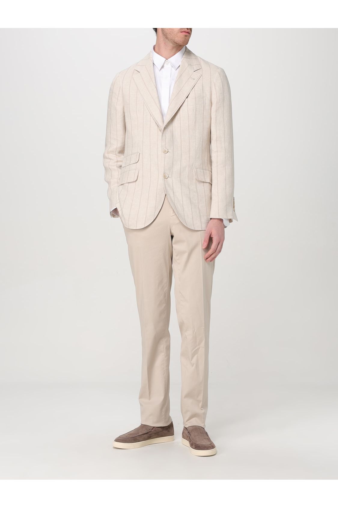 Men's Light Beige Linen Blazer