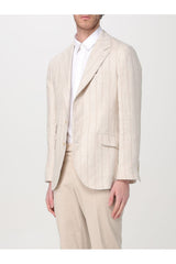 Men's Light Beige Linen Blazer