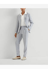 Men's Light Grey Wool Linen Blazer