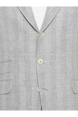 Men's Dust Grey Linen Silk Wool Suit