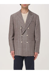 Men's Brown Wool Linen Blazer