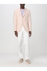 Men's Light Pink Wool Linen Blazer