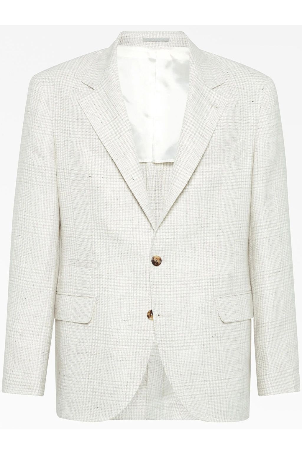 Men's Ivory Linen Wool Blazer