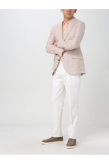 Men's Light Beige Wool Linen Blazer