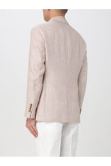 Men's Light Beige Wool Linen Blazer