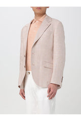 Men's Light Beige Wool Linen Blazer